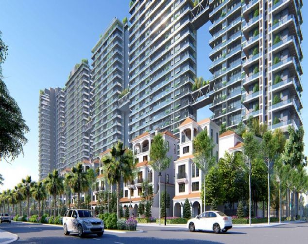 Cho thuê Biệt Thự Song Lập Sunshine Crystal River, 200m2 đường Nguyễn Văn Huyên và đường đôi 30m2