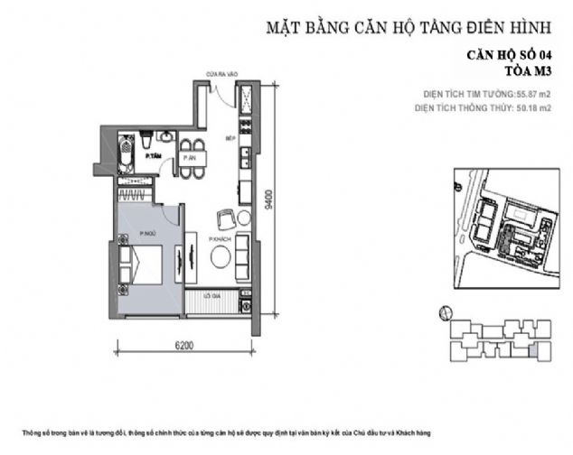 Cho thuê căn hộ 01 phòng ngủ tòa M3 Vinhomes Metropolis
