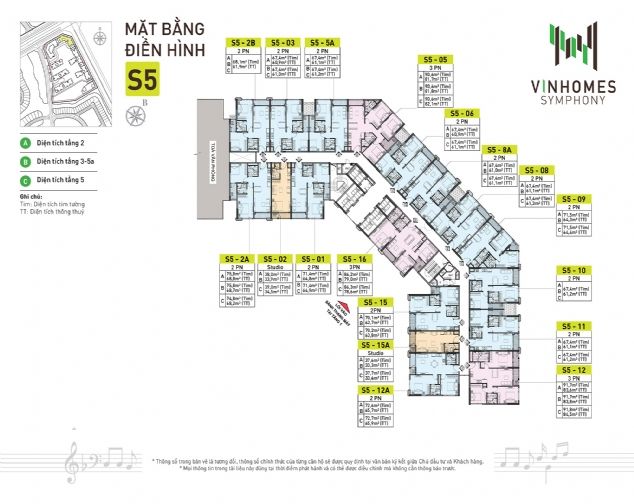 Cho thuê căn hộ 02 phòng ngủ tại Vinhomes Symphony. DT 73m2