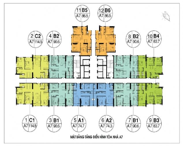 Cho thuê căn hộ 90m2 An Bình City view quảng trường cực đẹp