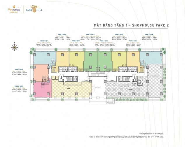 Cho thuê shophouse chân đế tại Time City - Diện tích đa dạng