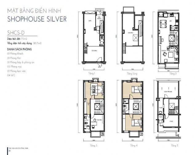 CHO THUÊ SHOPHOUSE SLIVER THE MANOR CENTRAL PARK !!!!