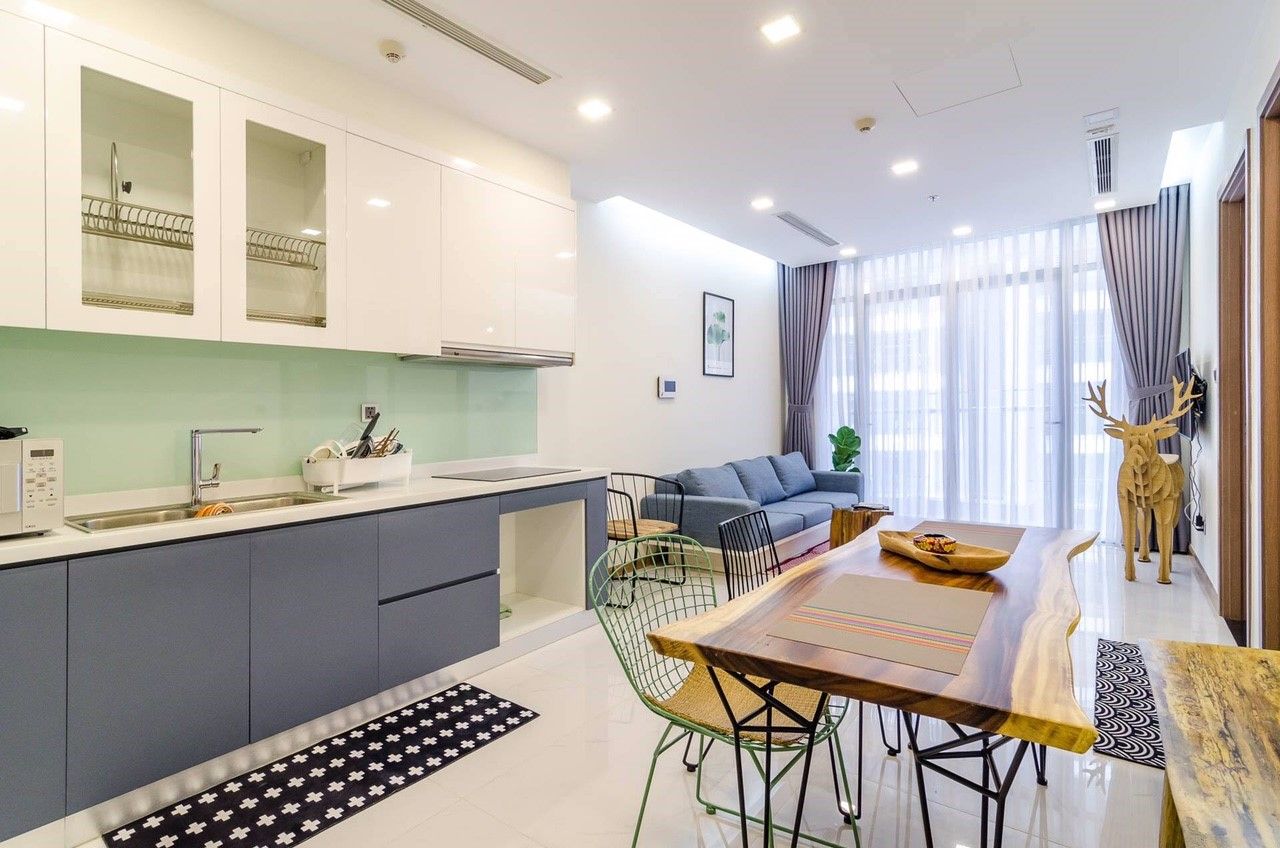 Cho thuê căn hộ 3 phòng ngủ hướng Tây Nam Việt Đức Legend City - Giá tốt nội thất cơ bản