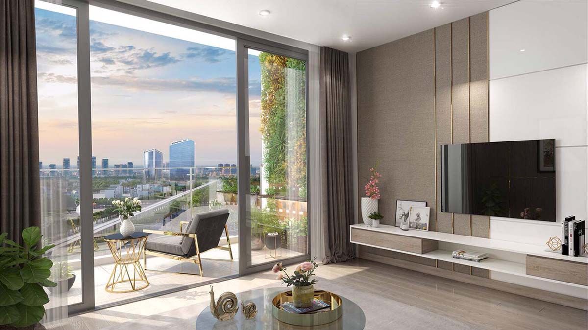 Cho thuê căn hộ 2 phòng ngủ Vinhomes Westpoint tòa W3 - 67,2m2 - Đồ cơ bản - Cửa sổ hướng Tây