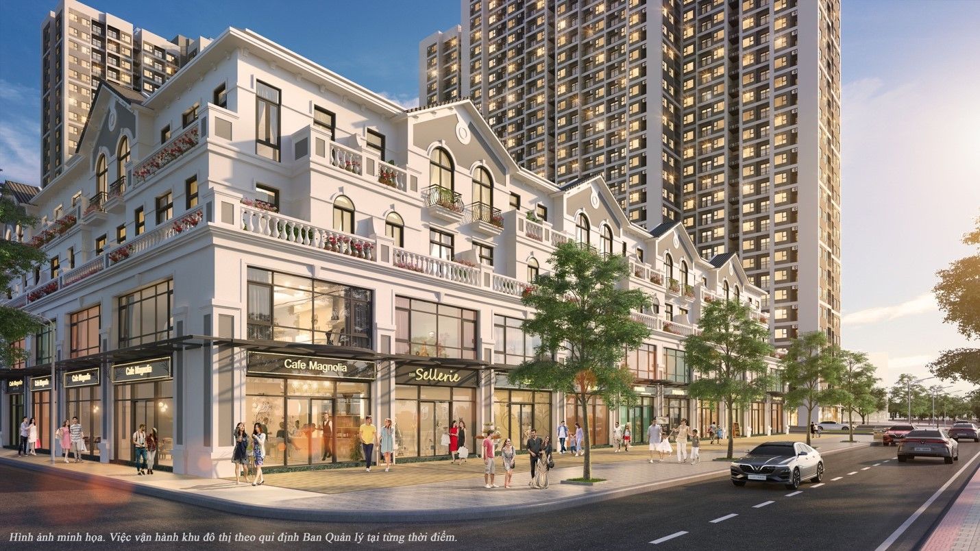 Cho thuê shophouse Vinhomes Appollo City - 98m2 - 3 tầng + 1tum - Nội thất cơ bản