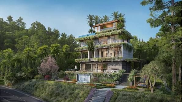 Mua biệt thự Tây Nam 3 tầng 1 tum hướng hồ - sẵn nội thất cao cấp Flamingo Forest City Đông Anh