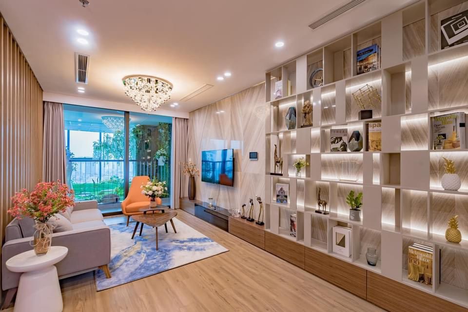 Cho thuê căn 1PN/1WC chưa nội thất Đông Tứ Trạch 40.9m2 view BBQ tòa S3 Masteri Trinity Square