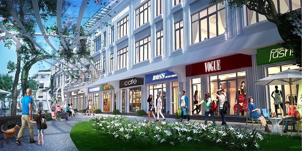 Cho thuê shophouse chân đế hướng Tây hoàn thiện cơ bản Masteri Trinity Square Ocean Park 2
