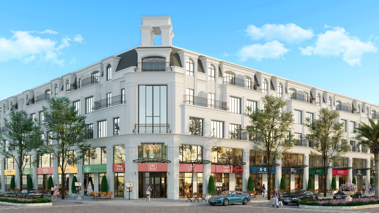 Bán shophouse hướng Tây Tứ Trạch khu Thảo Viên - DT: 90m2 x 4 tầng Hinode Royal Park