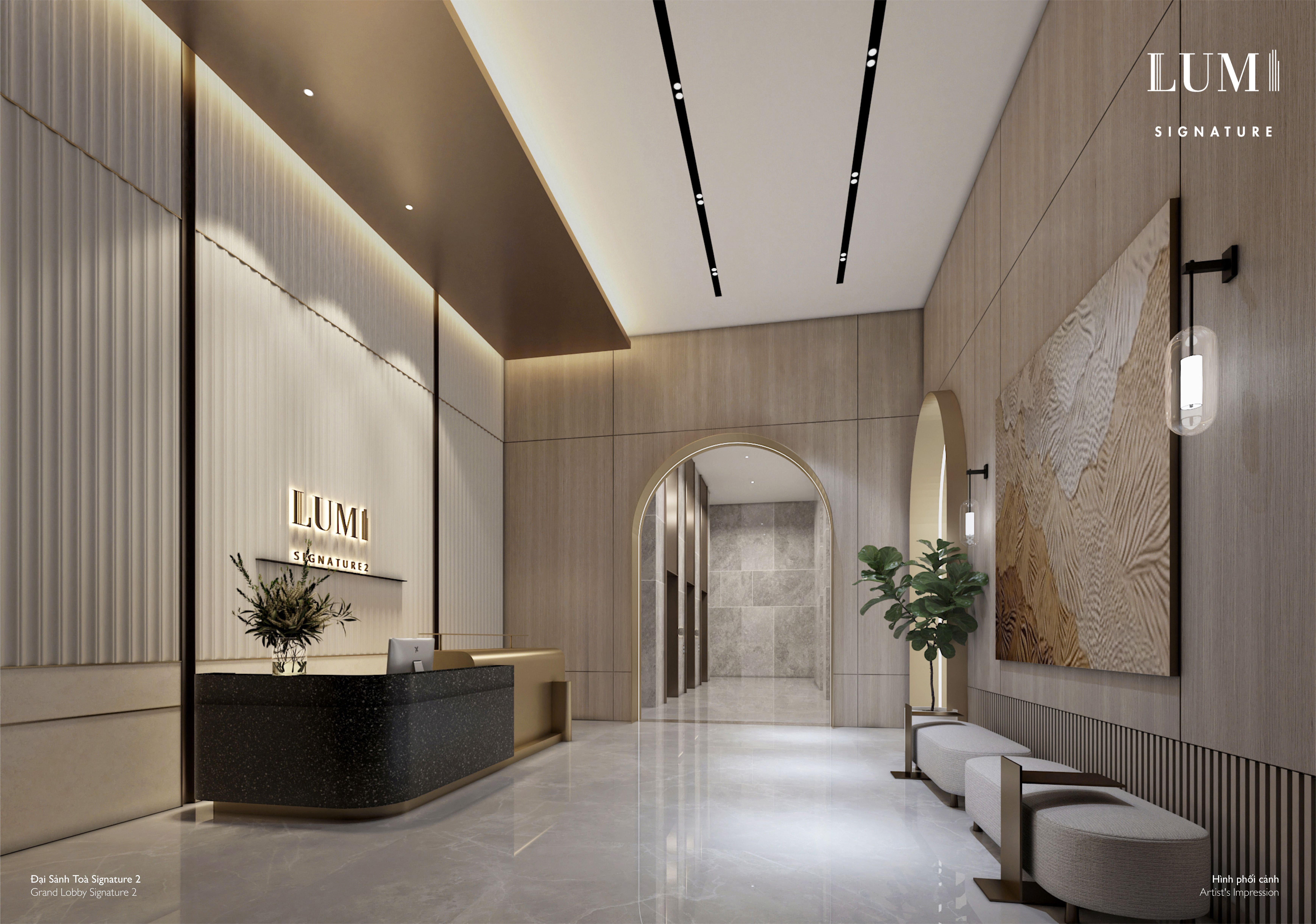 Cần cho thuê căn 2PN + 2WC Medium tòa Signature 7 Lumi Hà Nội 62.2 m2