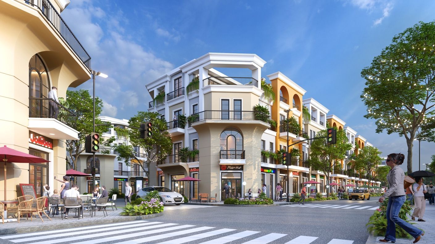 Cho thuê căn shophouse lô góc tây tứ trạch khu Hạnh Phúc Vinhomes Vũ Yên Hải Phòng
