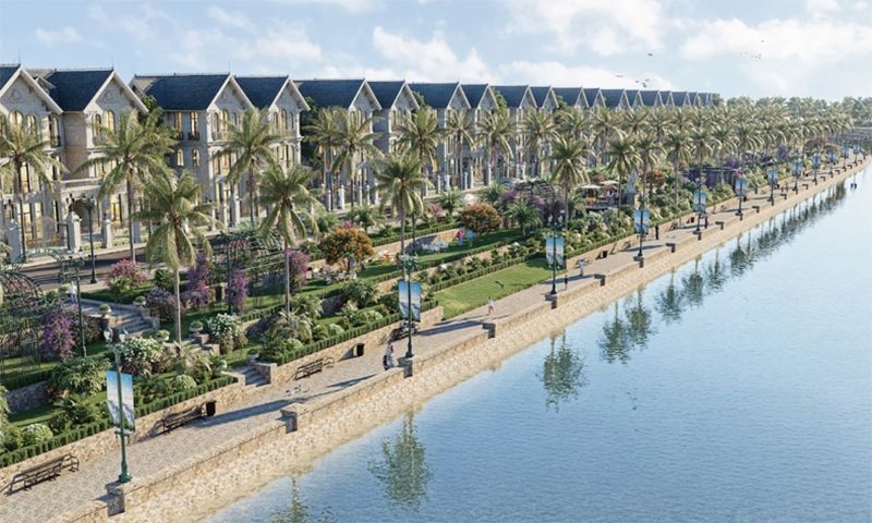 Bán nhà phố shophouse ven sông kiến trúc Tân Cổ Điển hướng Bắc kinh doanh Noble Palace Riverside