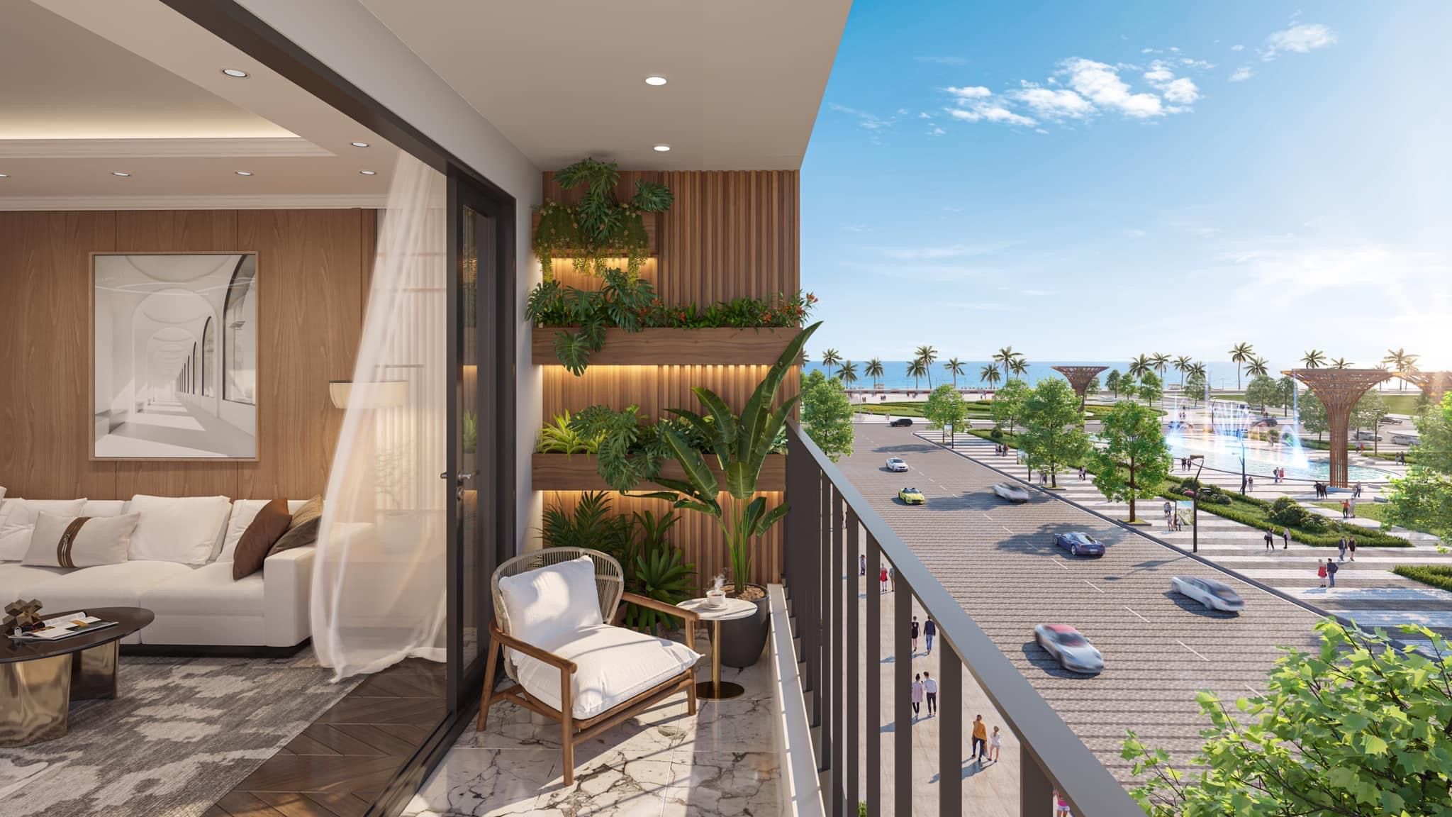 Cho thuê căn hộ 2 phòng ngủ tầng trung bàn giao cao cấp Vinhomes Green Paradise Cần Giờ view bể bơi