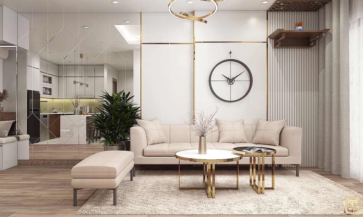 Cho thuê căn hộ 2 phòng ngủ, DT 65m2, hướng Tây, dự án Louis City Đại Mỗ