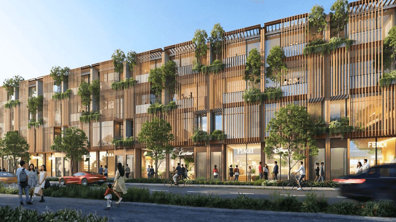 Bán căn góc liền kề hướng Đông Bắc mặt tiền 6m ở và kinh doanh x 4 tầng MIK Green Paradise Cần Giờ