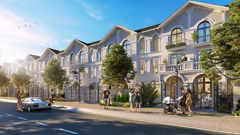 Mua liền kề hướng Đông Bắc kế cận công viên xây 4 tầng Vinhomes Olympic Ngọc Hồi xây thô bên trong