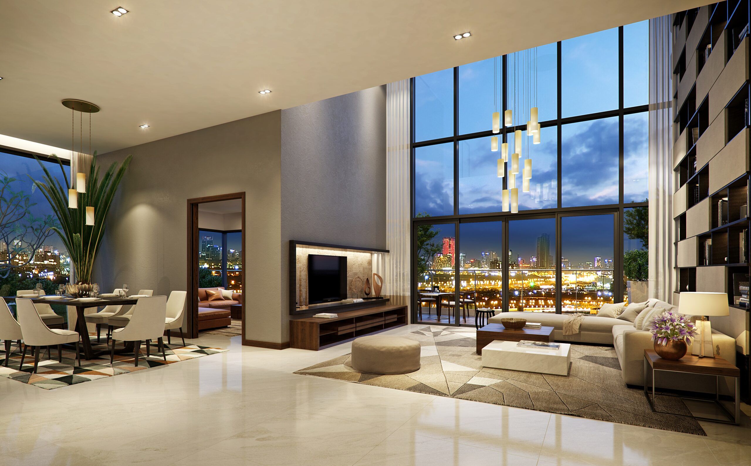Mua Penthouse hoàn thiện cao cấp, hướng Tây Tứ Trạch cửa sổ kính chạm sàn view đẹp LUMI Prestige