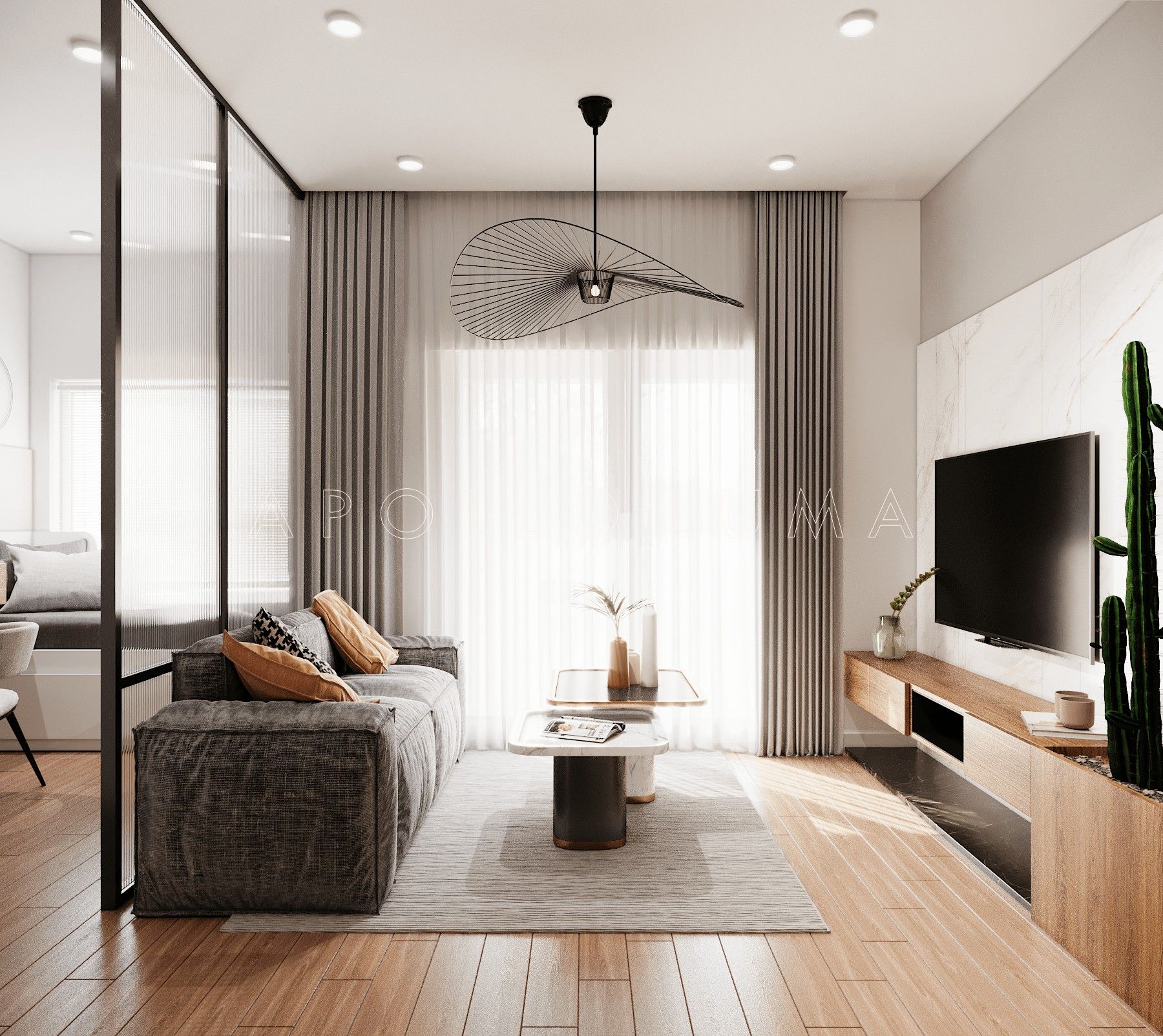 Cần bán căn 2 ngủ 1WC tầng trung chính Đông view sông Cái nội thất đẹp Welltone Luxury Residence