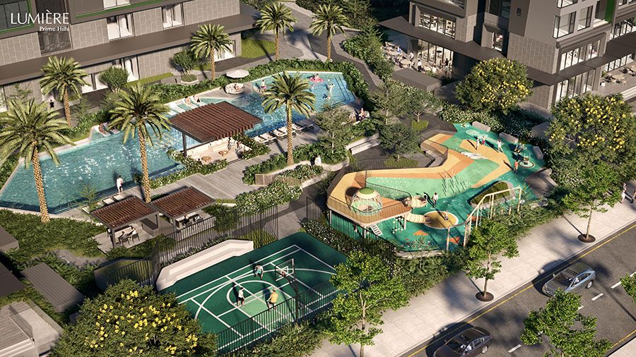 Cho thuê shophouse chân khối đế Lumière Prime Hills – Hướng Đông Bắc, chưa có đồ, vị trí đắc địa