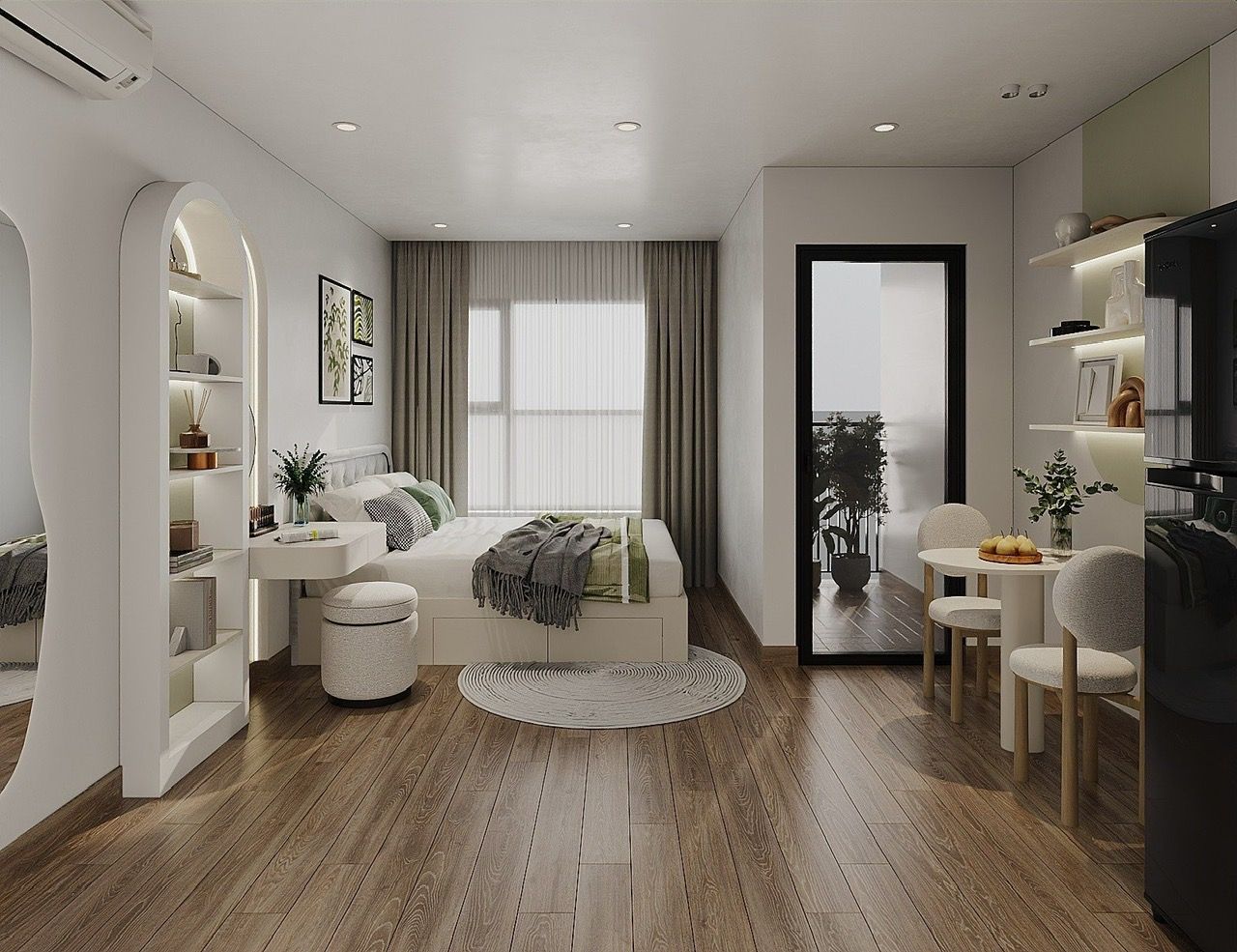 Mua căn góc 3 ngủ tầng trung Tây Tứ Trạch view đô thị nội thất CĐT Meyhome Rivera Hanoi Hoàng Mai