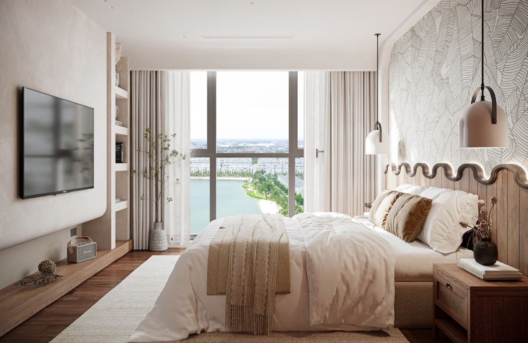 Bán chung cư 1PN+ hướng Bắc diện tích 47.3m2 view khu biệt thự tòa H2 The Envy Masteri Waterfront