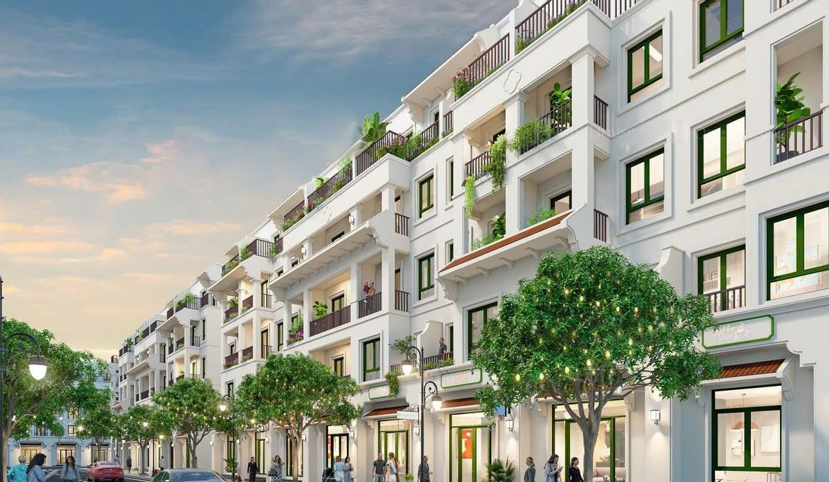Bán nhà liền kề hướng Nam Vinhomes Liên Hà Đông Anh bàn giao bên ngoài DT: 80m2 x 4 tầng