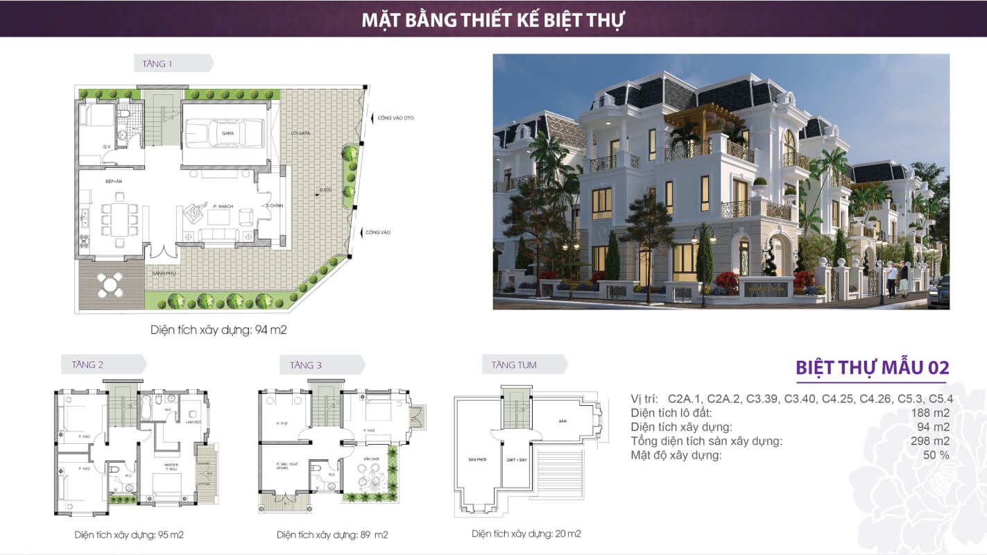 Bán căn biệt thự đơn lập 188m2 hướng Bắc The Phoenix Garden Đan Phượng