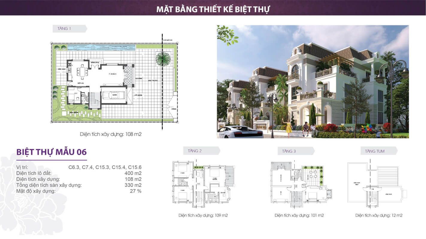 Bán biệt thự đơn lập 400m2 hướng Đông - Bắc của The Phoenix Garden Đan Phượng