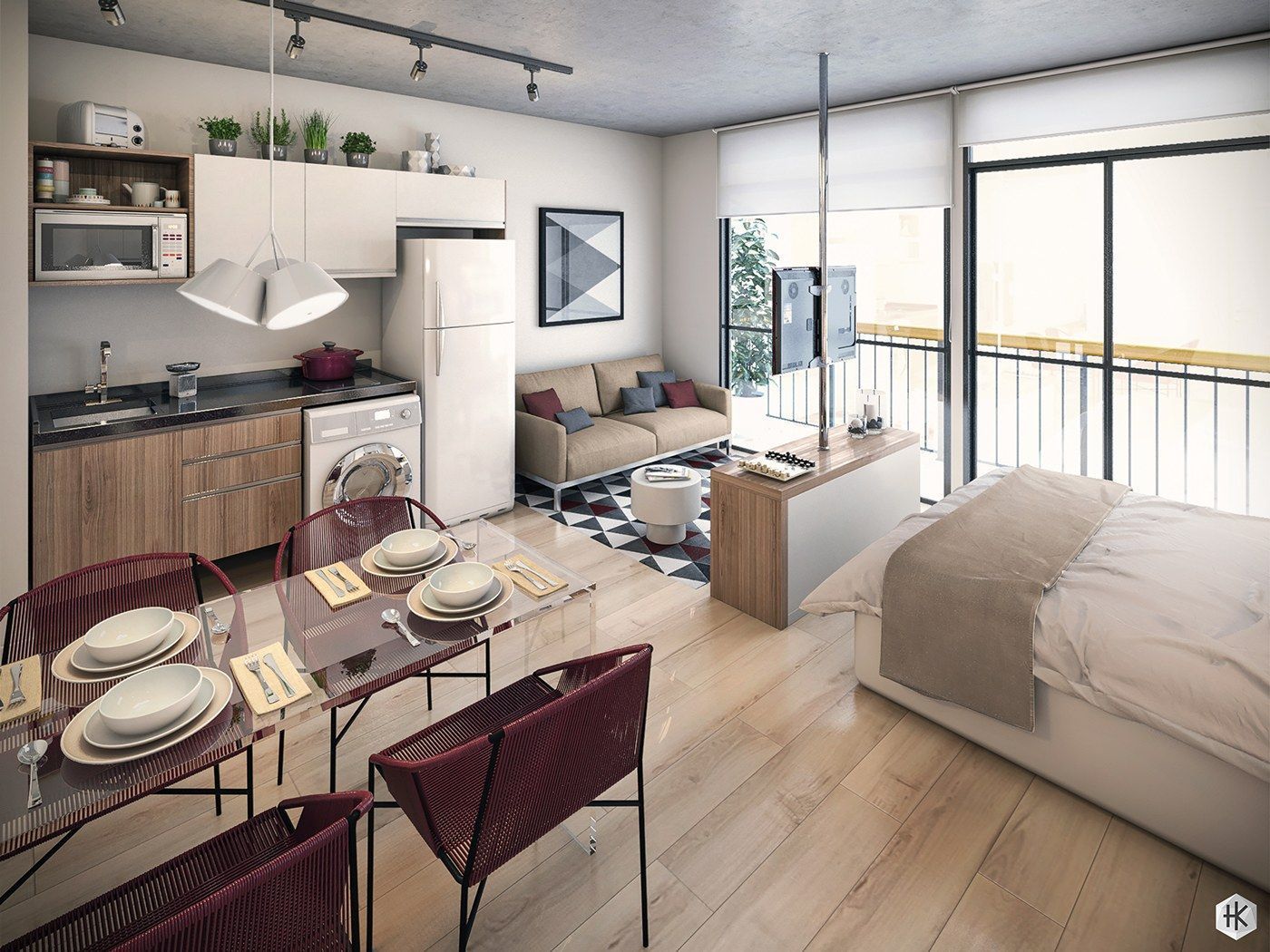 Cho thuê căn hộ 3 ngủ Vinhomes Happy Homes Hải Phòng hướng Bắc, DT 68m2