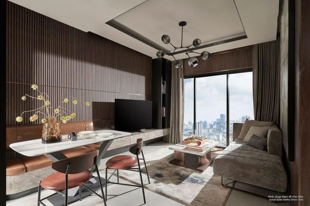 Bán chung cư 3 ngủ 2WC ban công Đông Bắc nội thất hiện đại - Tầng cao The Habor Skyline MIK Vũ Yên