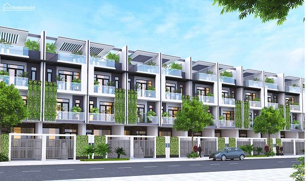 Cho thuê nhà liền kề chưa nội thất diện tích 67m2 x 5 tầng gần hồ bơi Mê Linh New City giá tốt