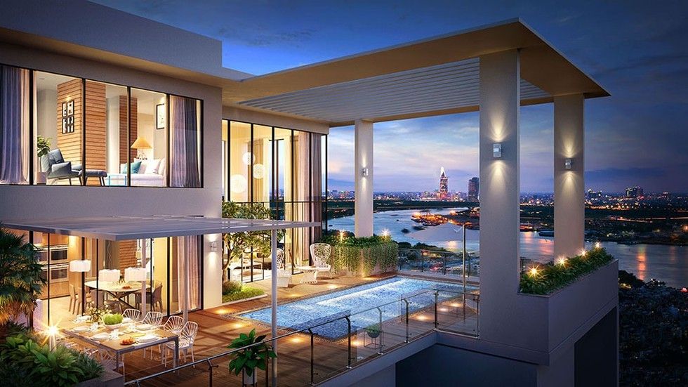 Cần mua Sky Villas hướng Tây, cửa sổ kính chạm sàn view golf Noble Crystal Tây Hồ