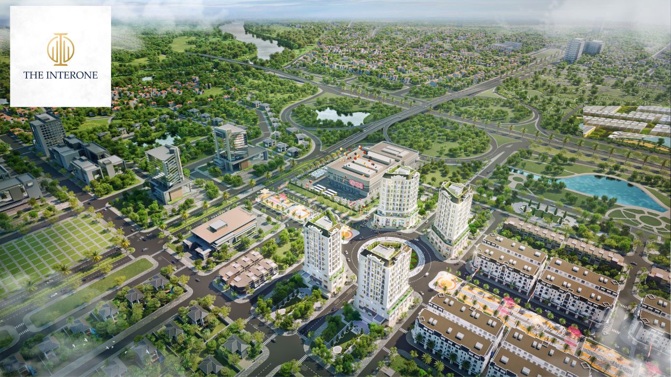 Bán căn hộ Shophouse Duplex The InterOne Bắc Giang hướng Tây Bắc – 97m², căn góc 2 mặt tiền