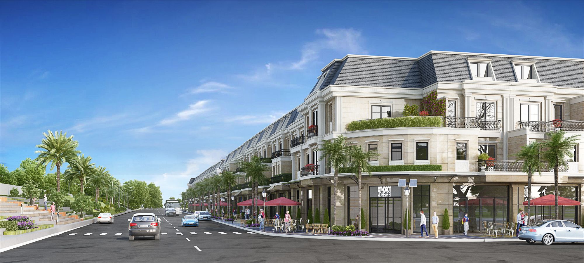 Cần bán shophouse hướng Đông Tứ Trạch diện tích 75m2/4 tầng mặt tiền rộng dãy Tự Do Vinhomes Cổ Loa