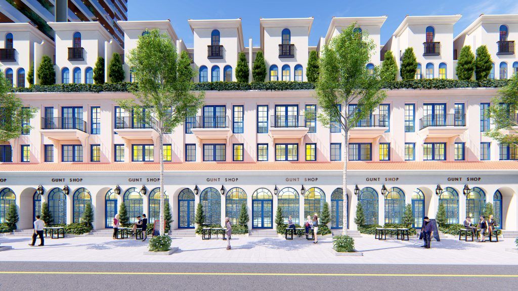 Bán nhà phố shophouse Đông Nam vừa ở, vừa kinh doanh - MT: 5m xây 4 tầng Forestia Park MIK Phố Nối