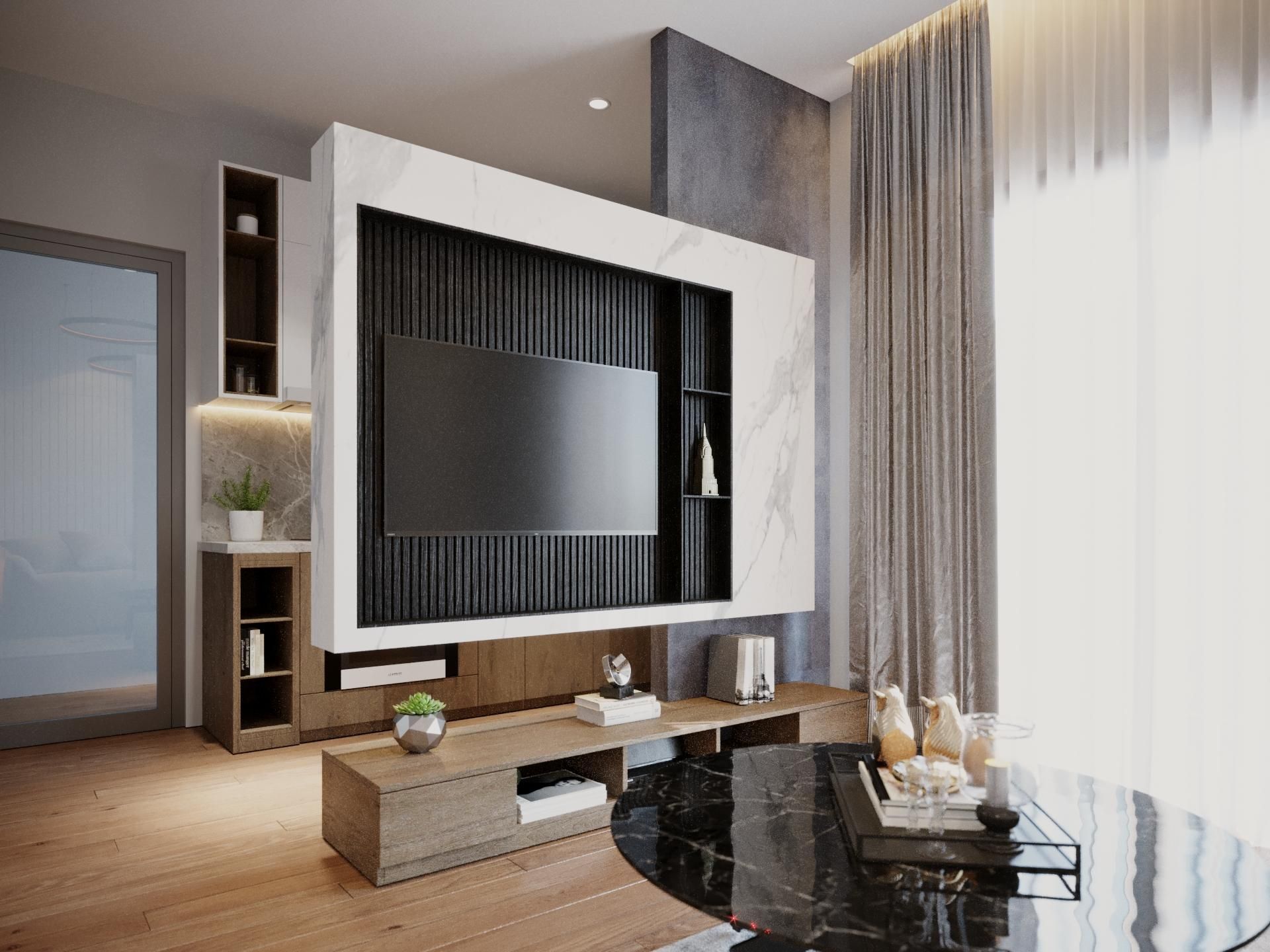 Bán căn hộ 1 phòng ngủ hướng chính Đông, ban công Tây, 43m2 The Sola Park Imperia Smart City Tây Mỗ