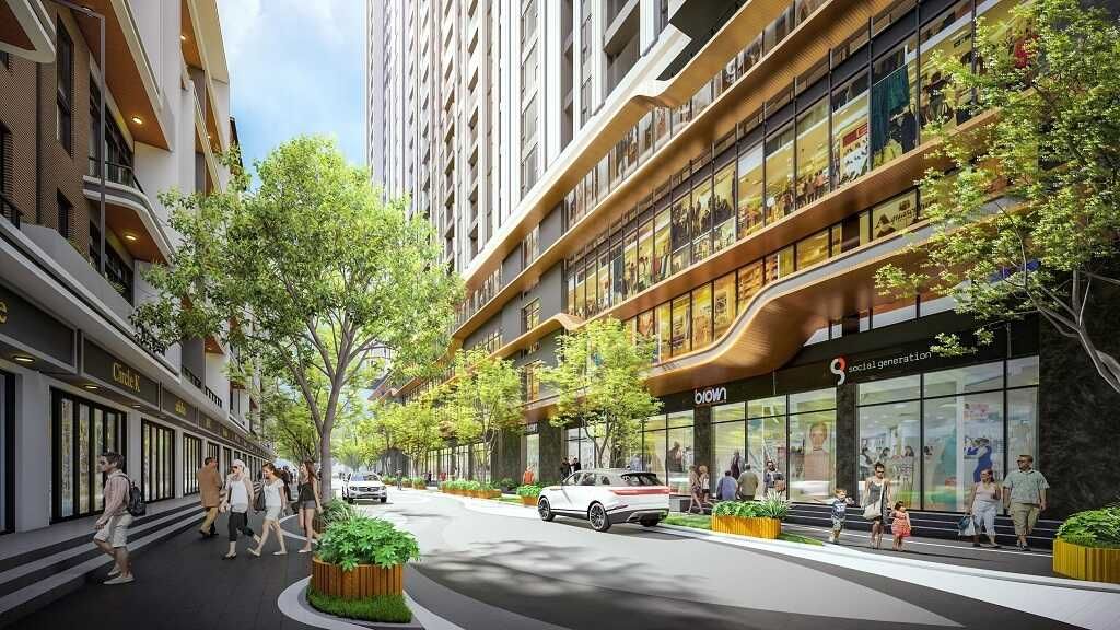 Cần bán shophouse khối đế đông dân qua lại đầu tư sinh lời MT: 8m The Cosmopolitan Cổ Loa hướng Bắc