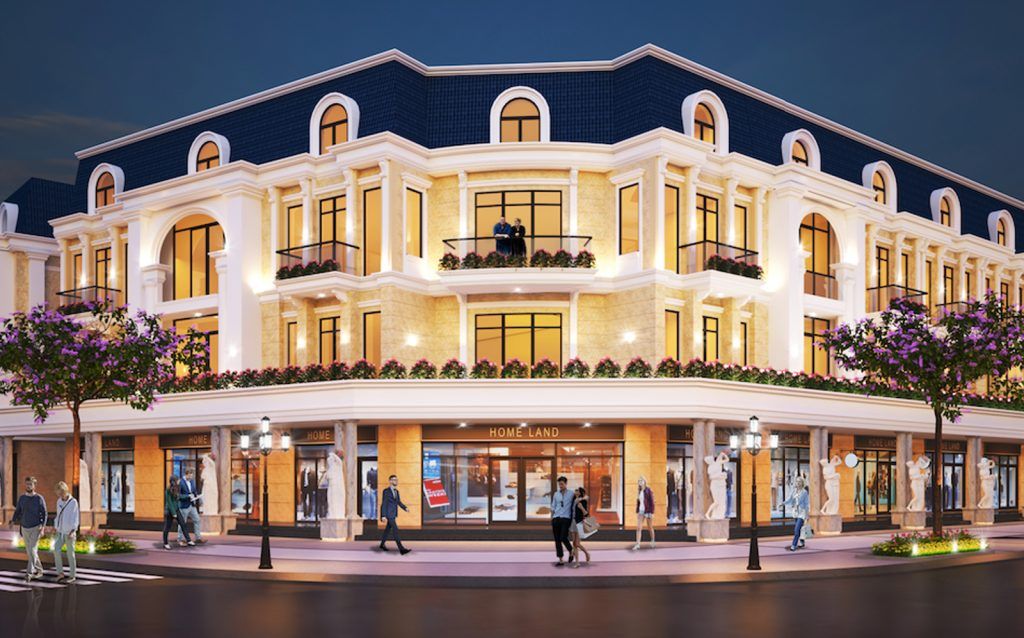 Mua shophouse Tây Tứ Trạch mặt tiền 9m VT đẹp kinh doanh xây thô bên trong Vinhomes Long An