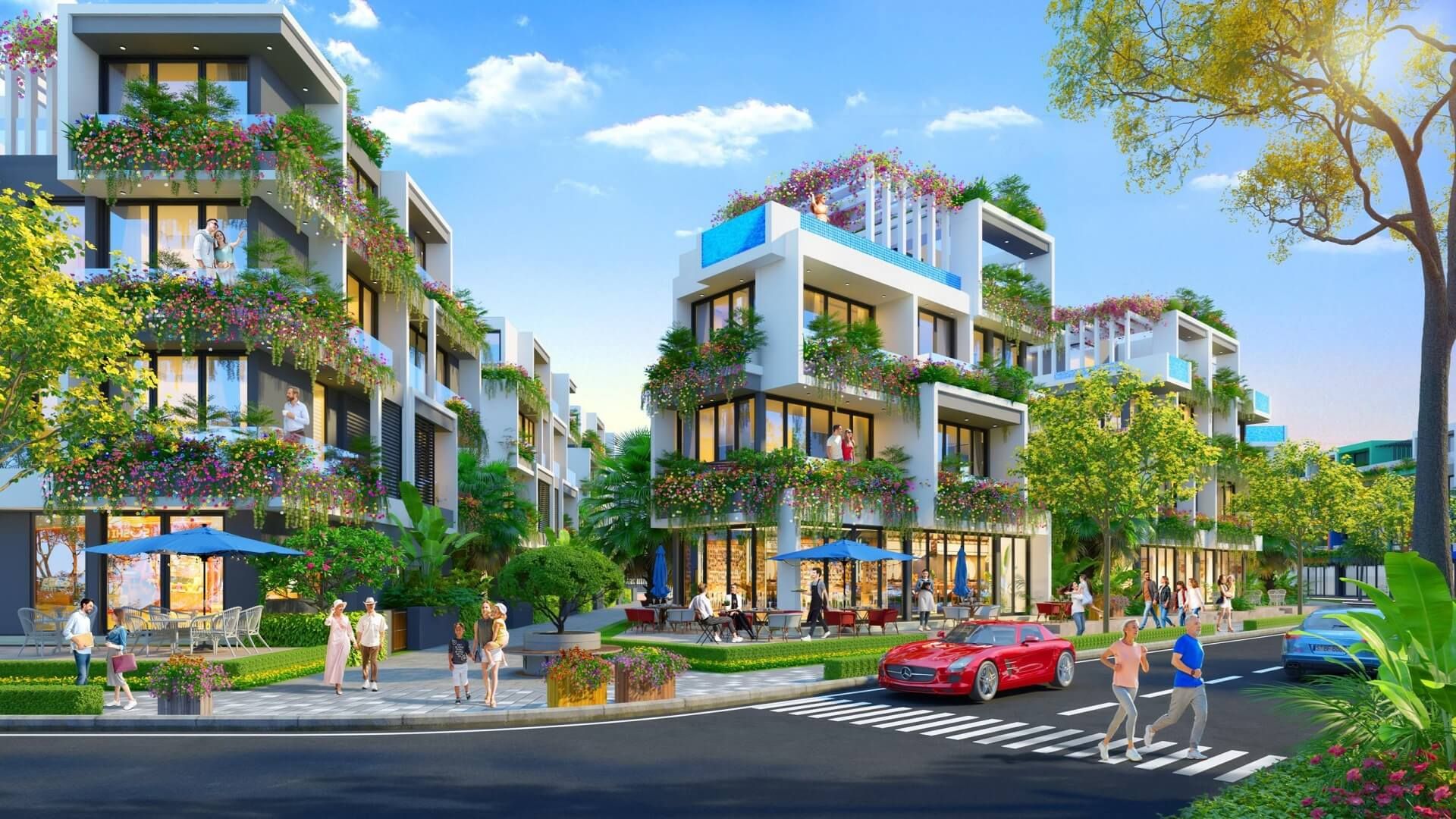 Bán nhà liền kề hoàn thiện bên ngoài Tây Tứ Trạch Flamingo Forest City Đông Anh xây 4 tầng