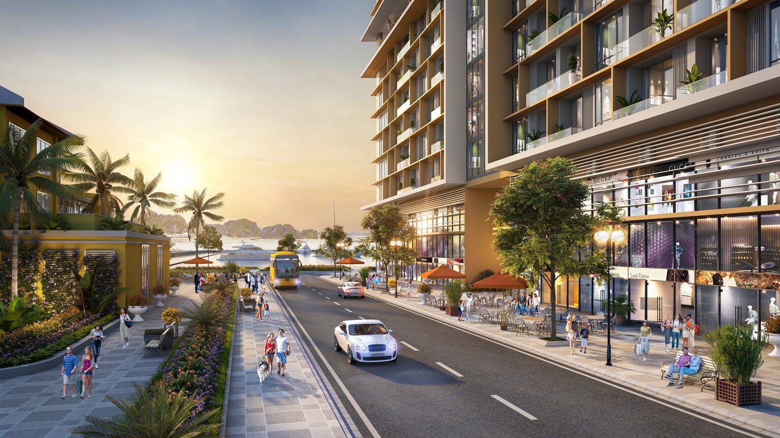 Bán shop chân đế Đông Tứ Trạch mặt kính LowE - phù hợp KD Sunshine River Park Phú Thượng