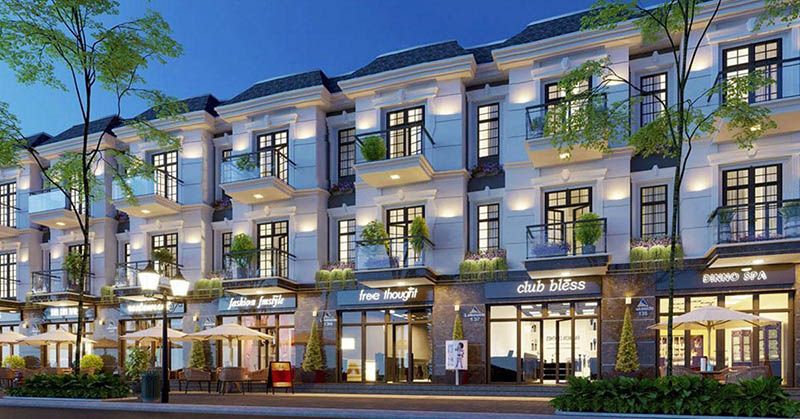 Bán nhà liền kề hướng Đông mặt tiền 8m gần vườn hoa Vinhomes Green Paradise Cần Giờ bàn giao cơ bản