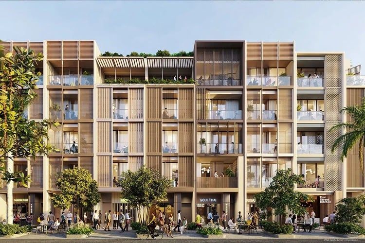 Bán shophouse căn góc khu East Centric hướng Tây Tứ Trạch xây thô mặt trong The Centric Hải Phòng