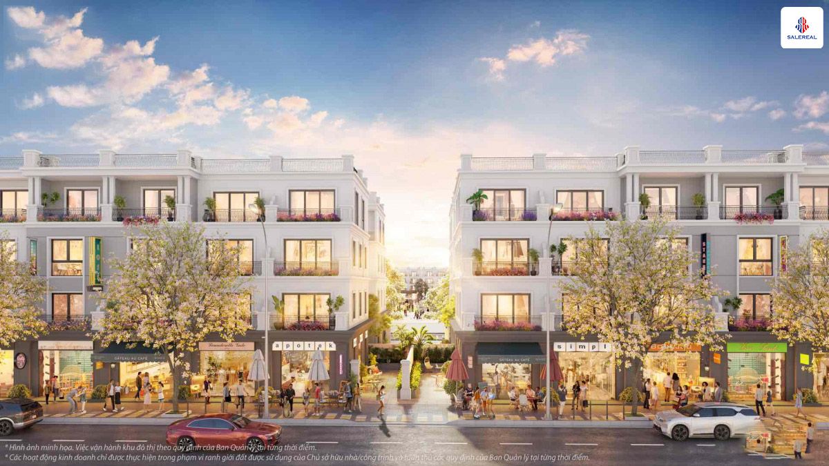 Bán nhà phố shophouse Tây Tứ Trạch Vinhomes Bắc Ninh xây thô 4 tầng kinh doanh thuận lợi