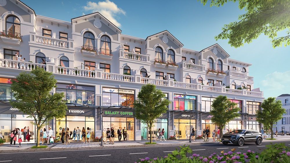 Cần cho thuê shophouse Vịnh Thiên Đường 165 m2 đại lộ Bốn Mùa Vinhomes The Crown