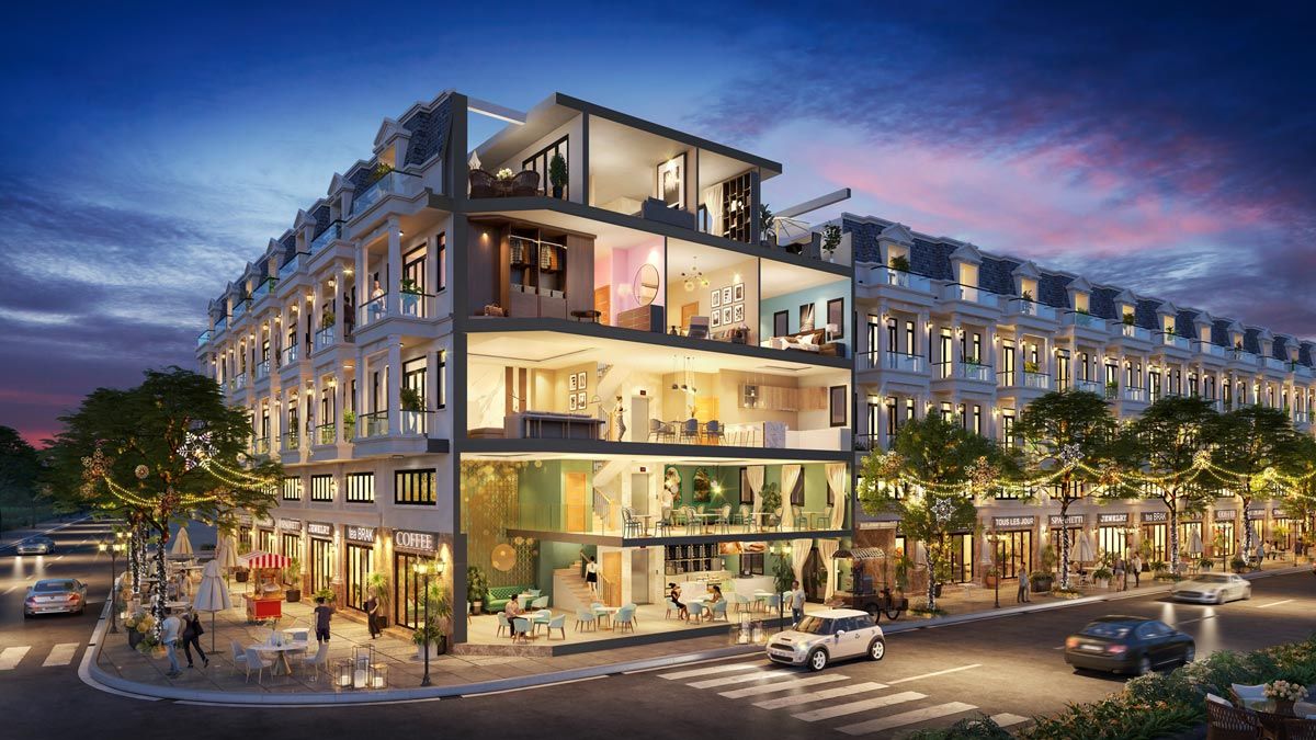 Chính chủ cho thuê nhà phố shophouse Hado Charm hướng Tây Nam, vị trí trung tâm dự án