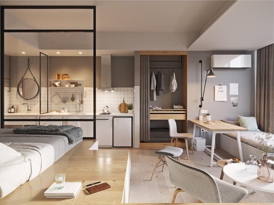 Bán chung cư The Cityon - Studio ban công hướng Đông diện tích 31.4m2 nội thất cơ bản CĐT
