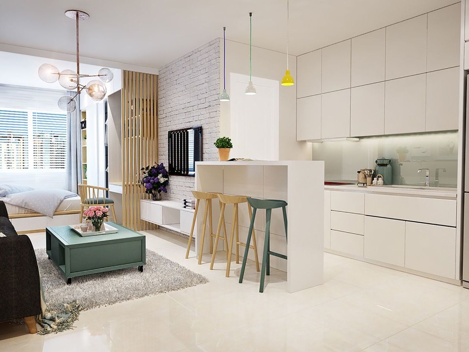 Bán căn hộ Studio tầng thấp Tây Nam diện tích 34m2 view nhìn shop GUM Vinhomes The Gallery Giảng Vo