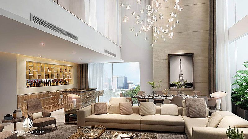 Cho thuê căn penthouse DT 360m2 Sun Grand City Thụy Khuê
