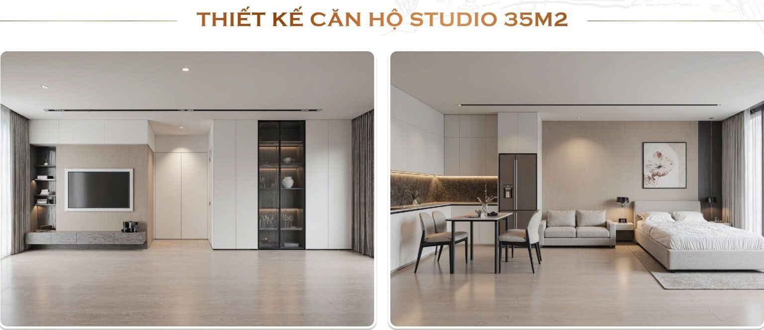 Cho thuê căn hộ Studio Sunshine Legend City hướng Tây – Thiết kế tối giản, tiện nghi hiện đại
