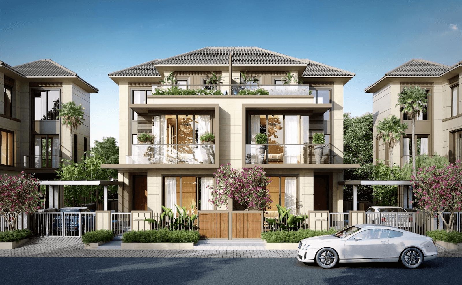 Cho thuê biệt thự song lập ven hồ/CV trung tâm - Sân vườn rộng DT: 167m2 The Windsor Collection